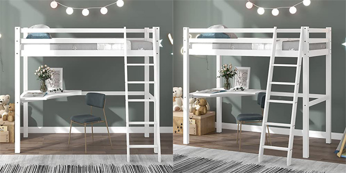 kids full loft bed
