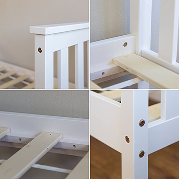 Wholesale China Eco-friendly Solid Pine Wood Kids Single Bed