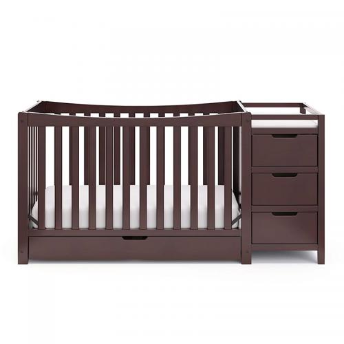 Modern Convertible Baby Wood Crib